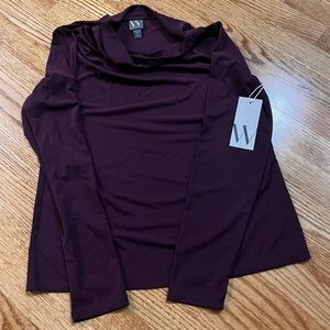 Worthington Deep Purple Cowl Neck Top